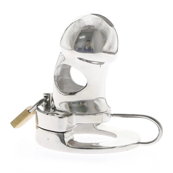 2-in-1 Ball Stretcher Cock Cage CH10 chastity device - Most Escape Proof cage!