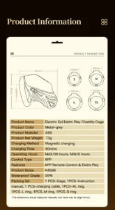 Electric Eel Chastity Cage 13